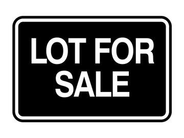 Signs ByLITA Classic Framed Lot For Sale Door or Wall Sign Easy Installation | Office And Shop Decor | Bars And Restaurants